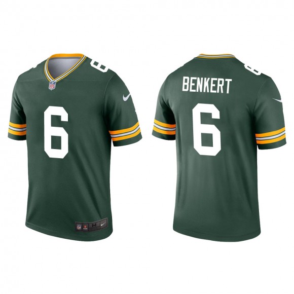 Men's Green Bay Packers Kurt Benkert #6 Green Legend Jersey