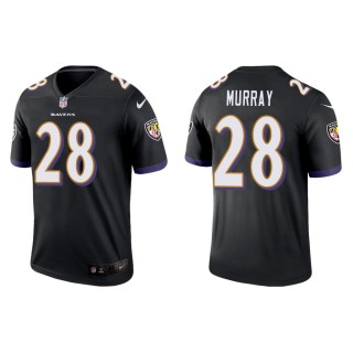 Men's Baltimore Ravens Latavius Murray #28 Black Legend Jersey