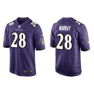 Men's Baltimore Ravens Latavius Murray #28 Purple Game Jersey