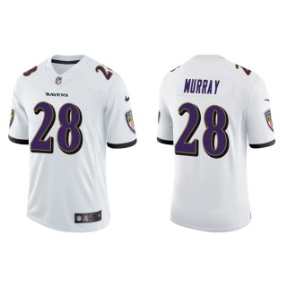 Men's Baltimore Ravens Latavius Murray #28 White Vapor Limited Jersey