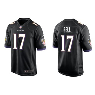 Men's Baltimore Ravens Le'Veon Bell #17 Black Game Jersey