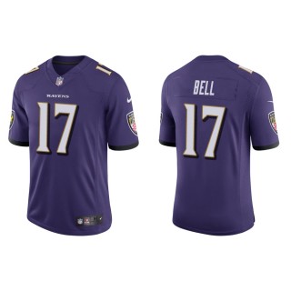 Men's Baltimore Ravens Le'Veon Bell #17 Purple Vapor Limited Jersey