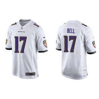 Men's Baltimore Ravens Le'Veon Bell #17 White Game Jersey