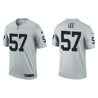 Men's Las Vegas Raiders Marquel Lee #57 Silver Inverted Legend Jersey
