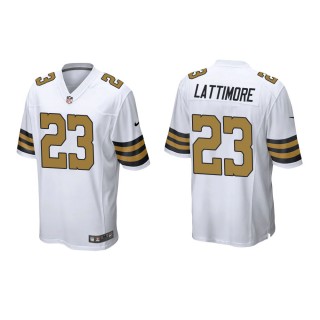 Men's New Orleans Saints Marshon Lattimore #23 White Alternate Game Jersey