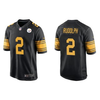 Men's Pittsburgh Steelers Mason Rudolph #2 Black Alternate Game Jersey