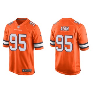 Men's Denver Broncos McTelvin Agim #95 Orange Alternate Game Jersey