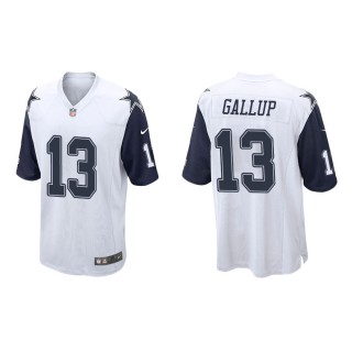 Men's Dallas Cowboys Michael Gallup #13 White Alternate Game Jersey