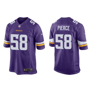 Men's Minnesota Vikings Michael Pierce #58 Purple Game Jersey