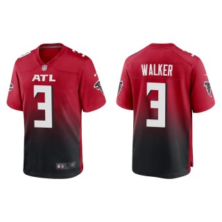 Men's Atlanta Falcons Mykal Walker #3 Red Game Jersey