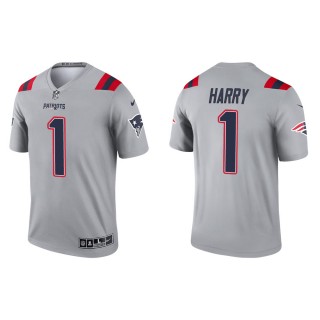 Men's New England Patriots N'Keal Harry #1 Gray 2021 Inverted Legend Jersey