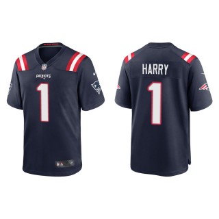 Men's New England Patriots N'Keal Harry #1 Navy Game Jersey