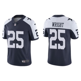 Men's Dallas Cowboys Nahshon Wright #25 Navy Alternate Vapor Limited Jersey