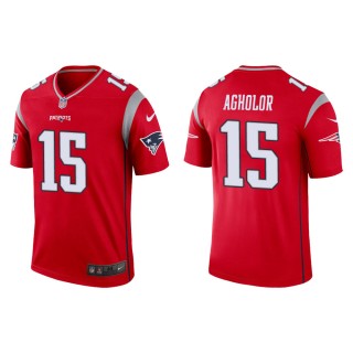 Men's New England Patriots Nelson Agholor #15 Red Inverted Legend Jersey