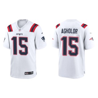 Men's New England Patriots Nelson Agholor #15 White Game Jersey