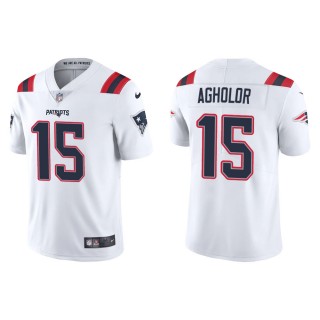 Men's New England Patriots Nelson Agholor #15 White Vapor Limited Jersey