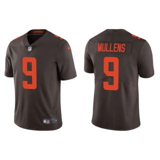 Men's Cleveland Browns Nick Mullens #9 Brown Alternate Vapor Limited Jersey