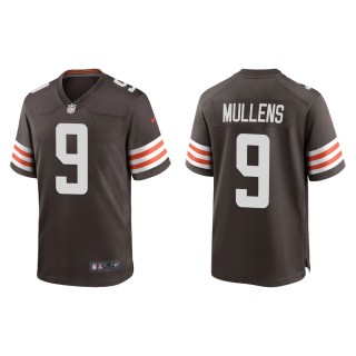 Men's Cleveland Browns Nick Mullens #9 Brown Game Jersey