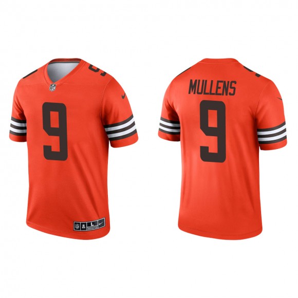 Men's Cleveland Browns Nick Mullens #9 Orange 2021 Inverted Legend Jersey