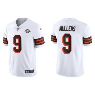 Men's Cleveland Browns Nick Mullens #9 White 1946 Collection Limited Jersey