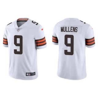 Men's Cleveland Browns Nick Mullens #9 White Vapor Limited Jersey
