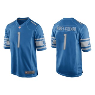 Men's Detroit Lions Nickell Robey-Coleman #1 Blue Game Jersey