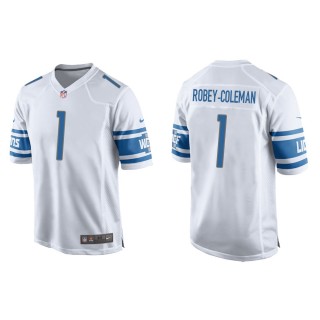 Men's Detroit Lions Nickell Robey-Coleman #1 White Game Jersey