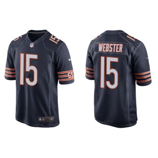 Men's Chicago Bears Nsimba Webster #15 Navy Game Jersey