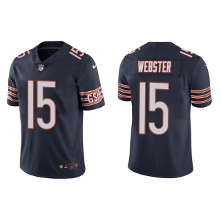 Men's Chicago Bears Nsimba Webster #15 Navy Vapor Limited Jersey
