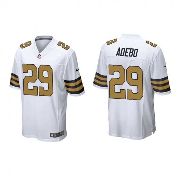Men's New Orleans Saints Paulson Adebo #29 White Alternate Game Jersey