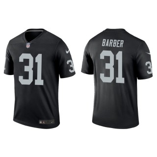 Men's Las Vegas Raiders Peyton Barber #31 Black Legend Jersey