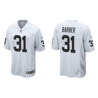 Men's Las Vegas Raiders Peyton Barber #31 White Game Jersey