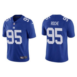Men's New York Giants Quincy Roche #95 Blue Vapor Limited Jersey