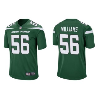 Men's New York Jets Quincy Williams #56 Green Game Jersey