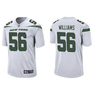 Men's New York Jets Quincy Williams #56 White Game Jersey