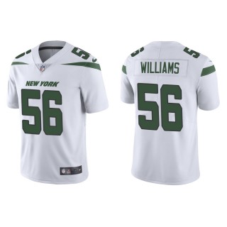 Men's New York Jets Quincy Williams #56 White Vapor Limited Jersey