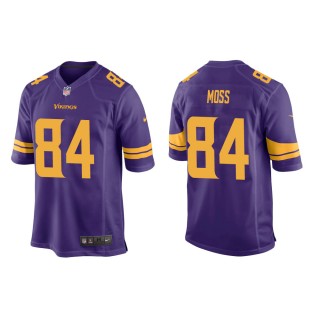 Men's Minnesota Vikings Randy Moss #84 Purple Alternate Game Jersey
