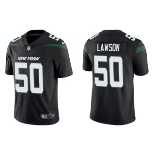 Men's New York Jets Shaq Lawson #50 Black Vapor Limited Jersey