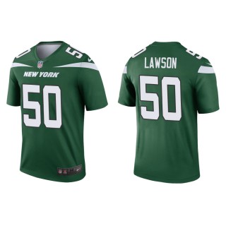 Men's New York Jets Shaq Lawson #50 Green Legend Jersey