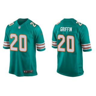 Men's Miami Dolphins Shaquem Griffin #20 Aqua Alternate Game Jersey