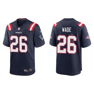 Men's New England Patriots Shaun Wade #26 Navy Game Jersey