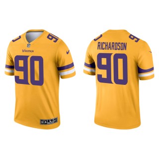 Men's Minnesota Vikings Sheldon Richardson #90 Gold 2021 Inverted Legend Jersey