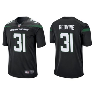 Men's New York Jets Sheldrick Redwine #31 Black Game Jersey