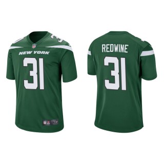Men's New York Jets Sheldrick Redwine #31 Green Game Jersey