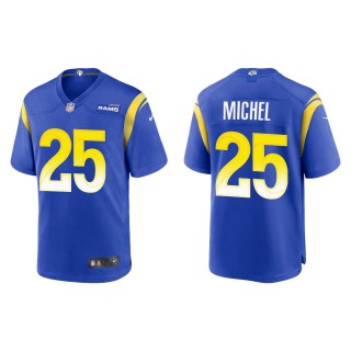 Men's Los Angeles Rams Sony Michel #25 Royal Game Jersey