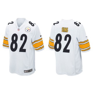 Men's Pittsburgh Steelers Steven Sims #82 White Game Jersey