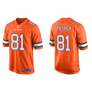 Men's Denver Broncos Tim Patrick #81 Orange Alternate Game Jersey