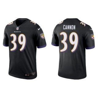 Men's Baltimore Ravens Trenton Cannon #39 Black Legend Jersey