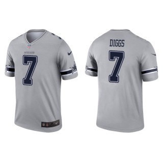 Men's Dallas Cowboys Trevon Diggs #7 Gray Inverted Legend Jersey