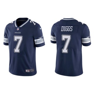 Men's Dallas Cowboys Trevon Diggs #7 Navy Vapor Limited Jersey